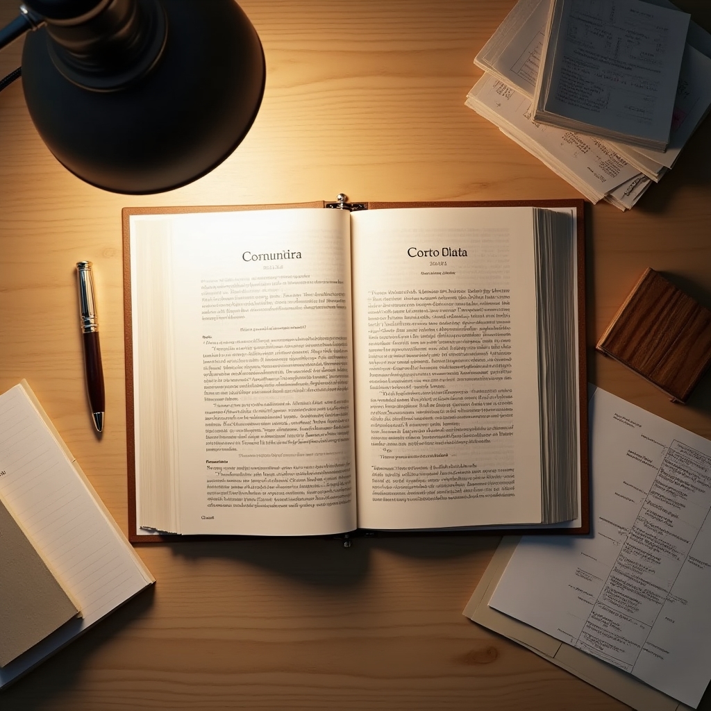 Documento normativo sul Codice del Consumo aperto su una scrivania di legno